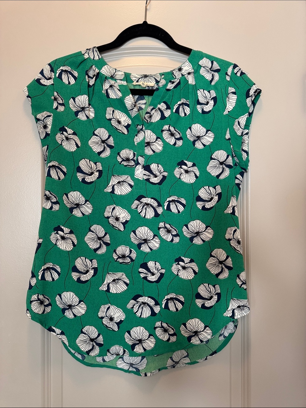 Small green floral blouse from Bohme , like new.